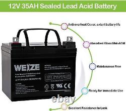 12V 35AH Deep Cycle Battery for Scooter Pride Mobility Jazzy Select, Set of 2