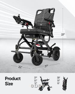 180W Foldable Electric Wheelchairs Intelligent For 300lb Seniors Adult