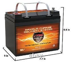 (2) VMAX MB857-35 AGM MEDICAL SCOOTER & WHEELCHAIR HI RESERVE 35AH Battery