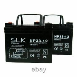 2 x (12v) 33ah MOBILITY SCOOTER ELECTRIC WHEELCHAIR AGM BATTERIES