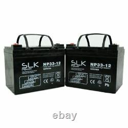 2 x (12v) 33ah MOBILITY SCOOTER ELECTRIC WHEELCHAIR AGM BATTERIES