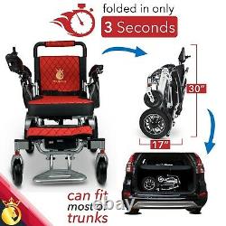 2021 Travel 19'' Luxury Leather Limited Electric Power Wheelchair, Lightweight