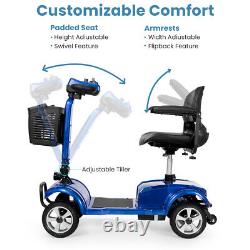 2024 4 Wheel Electric Mobility Scooter Power Foldable Wheelchair for Home Travel