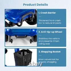 2024 4 Wheel Electric Mobility Scooter Power Foldable Wheelchair for Home Travel