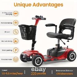 2024 4 Wheel Mobility Scooter Power Folding Travel Electric Wheelchairs Scooter