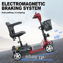 2024 4 Wheels Mobility Scooter Folding Power Wheel Chair Electric Device Compact