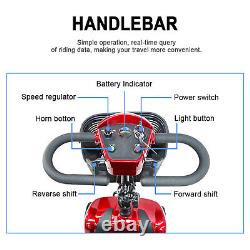 2024 4 Wheels Mobility Scooter Folding Power Wheel Chair Electric Device Compact