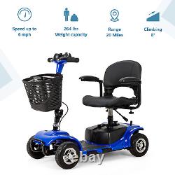 2024 4 Wheels Mobility Scooter Power Wheelchair Folding Electric Scooters Adult