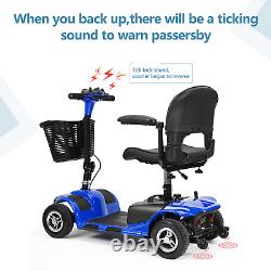 2024 4 Wheels Mobility Scooter Power Wheelchair Folding Electric Scooters Adult