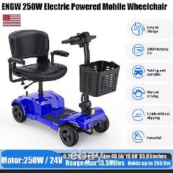 2024 4 Wheels Mobility Scooters Power Wheel Chair Electric Device Compact Mirror