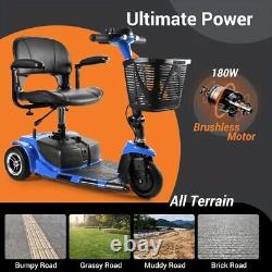 2024 Big 3 Wheels Mobility Scooter Electric Powered Mobile Folding Wheelchairs