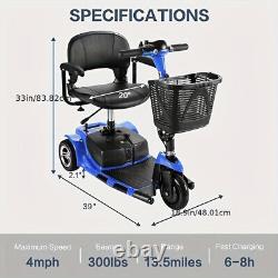 2024 Big 3 Wheels Mobility Scooter Electric Powered Mobile Folding Wheelchairs