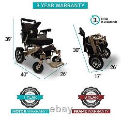 2024 Electric Wheelchair Auto Folding Lightweight All Terrain Fold and Travel