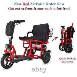 2024 New Foldable 3 Wheel Mobility Scooter Electric Power Wheelchair for adult