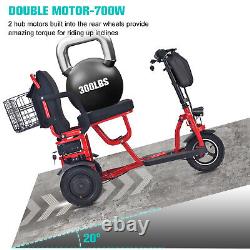 2024 New Foldable 3 Wheel Mobility Scooter Electric Power Wheelchair for adult