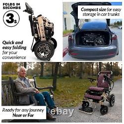 2025 Electric Wheelchair Lightweight All Terrain Fold and Travel