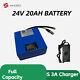 24v 20ah Lithium Ion Ebike Battery 3a Charger Electric Scooter Wheelchairs 750w