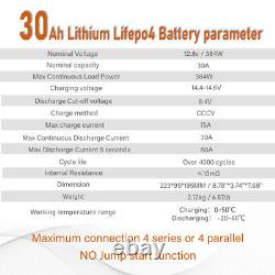 2PK 12V 30AH LiFePO4 Battery Replace Electric Wheelchair 12v sla 33AH/34AH/35AH