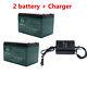 2x 12v 12ah Battery 24v Charger For Electric Mobility Scooter Wheelchair Go Kart