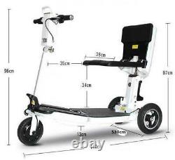 3-Wheel Electric Mobility Scooter Folding E-Scooter 3 Speeds Mode with Wheelchair