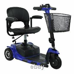 3 Wheel Mobility Scooter Electric Powered Wheelchair Device Compact for Travel
