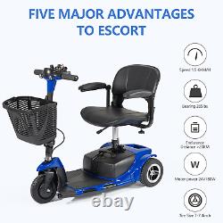 3 Wheel Mobility Scooter Electric Powered Wheelchair Device Travel For Seniors