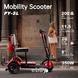 3-Wheel Mobility Scooter Power Wheel chair Electric Device Compact for Travel US