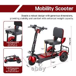 3-Wheel Mobility Scooter Power Wheel chair Electric Device Compact for Travel US