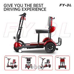 3-Wheel Mobility Scooter Power Wheel chair Electric Device Compact for Travel US