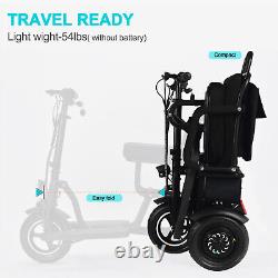3 Wheel Mobility Scooter w Lithium Battery for 300lb, 700W, 20Miles, Fast Folding