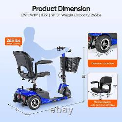 3 Wheels Mobility Scooter Electric Powered Mobile Folding Wheelchair Device New