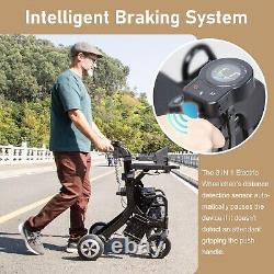 3 in 1 Intelligent Electric Wheelchair & Lightweight Rollator Walker with Seat