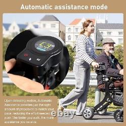 3 in 1 Intelligent Electric Wheelchair & Lightweight Rollator Walker with Seat