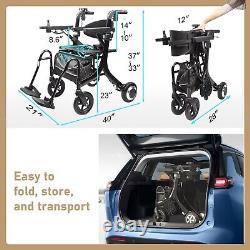 3 in 1 Intelligent Electric Wheelchair & Lightweight Rollator Walker with Seat