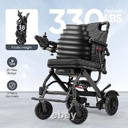 38LB Foldable Electric Wheelchair Intelligent Lightweight Wheelchair For Airline