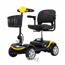 4 Folding Wheel Wheelchair Mobility Scooter Electric Powered Travel Elder 300W