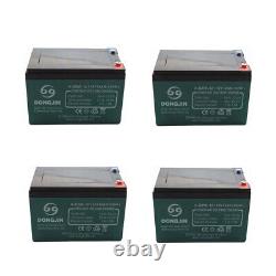 4 Pack 12V 12Ah 6-DZM-12 Motorcycle Battery Electric Quad ATV Scooter Wheelchair