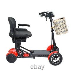 4 Wheel Electric Mobility Scooter, Adjustable Armrests WIDE Seat Portable & Fold