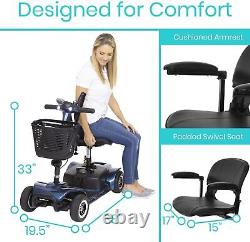 4-Wheel Electric Powered Wheelchair, Mobility Scooter, Compact Heavy Duty