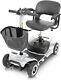 4 Wheel Electric Powered Wheelchair, Mobility Scooter Compact Heavy Duty, Silver