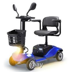 4-Wheel Folding Mobility Scooter Electric Wheelchair for Seniors 12 Mile Range