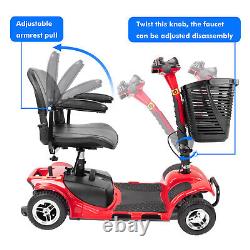 4 Wheel Folding Mobility Scooter Power Wheel Chair Electric Device Adult Travel