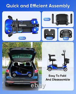 4 Wheel Folding Mobility Scooter Power Wheelchairs Electric Long Range Seniors