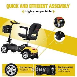 4 Wheel Mobility Scooter Electric Folding for Seniors Travel Wheelchair w LED