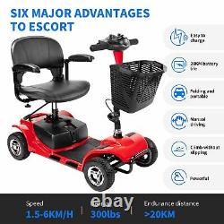 4 Wheel Mobility Scooter Electric Power Mobile Wheelchair Collapsible Compact