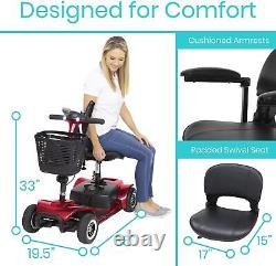 4 Wheel Mobility Scooter Electric Powered Wheelchair Device Compact Heavy Du