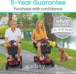 4 Wheel Mobility Scooter Electric Powered Wheelchair Device Compact Heavy Du