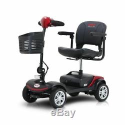 4 Wheel Mobility Scooter Electric Powered Wheelchair Device Travel Compact