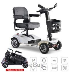 4 Wheel Mobility Scooter Electric Powered Wheelchair for Travel Adults Elderly