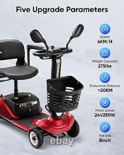 4 Wheel Mobility Scooter Power Electric Wheelchair Senior Adult Ebike Shoprider